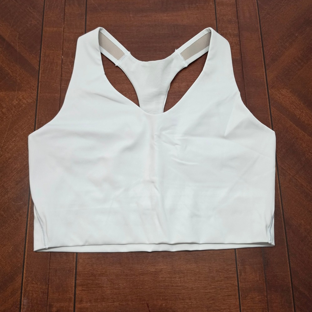 Spanx Sports Bra Womens Large White Core Racerback V-Neck Activewear 50219R